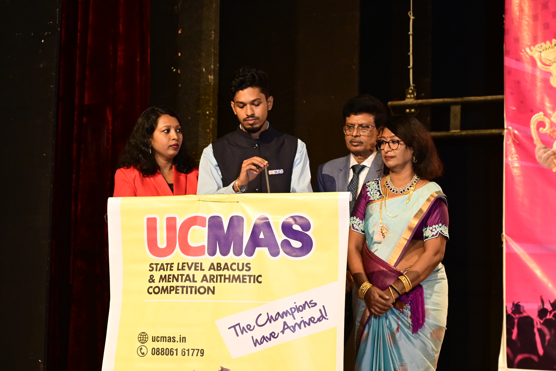 Stage presentation during the UCMAS State Level Abacus & Mental Arithmetic Competition